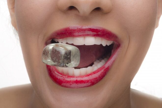 ice in mouth